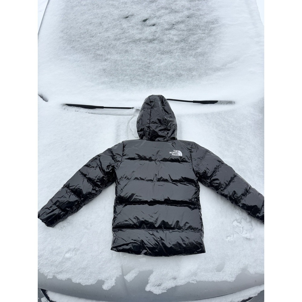 The North Face Girls XS (6) Black Hooded Puffer Jacket 600 Fill Down Full Zip - Picture 2 of 8